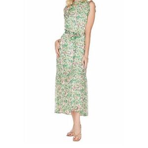 JADE Floral Green and Pink Women's Dress Sz L